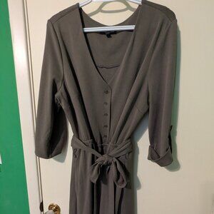 Lane Bryant olive dress with pockets